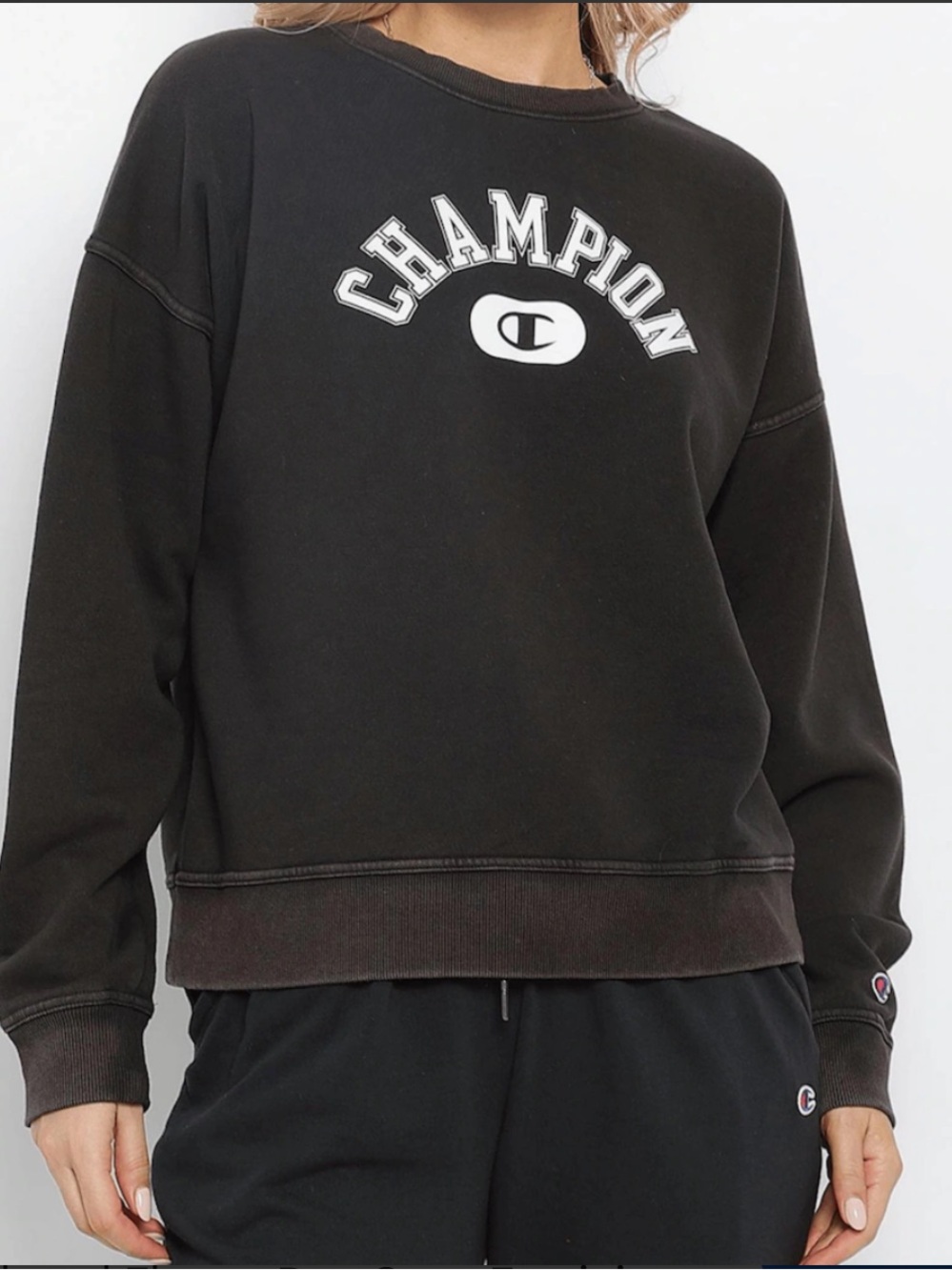 Champion Brown Crewneck Sweatshirt with White Logo